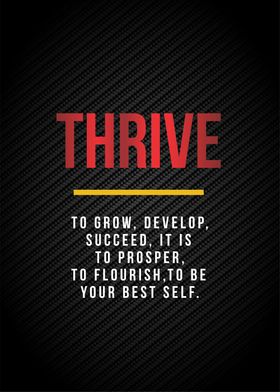 thrive motivation poster