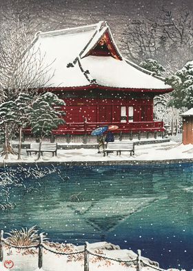 Japanese Temple in Snow
