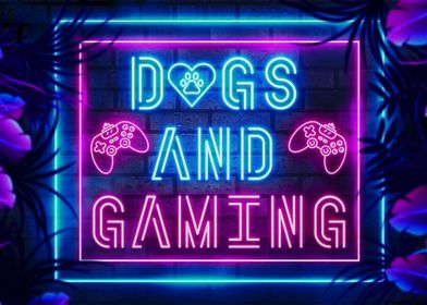 Funny Dogs Gaming Gamer