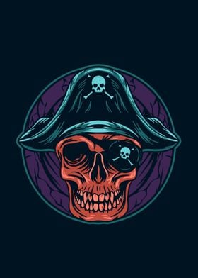 Pirate skull head