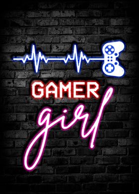 Gamer Girl Cute Heartbeat