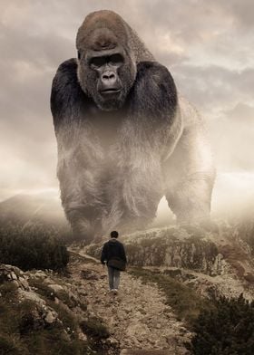 gorilla vs man