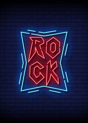 Rock Music Neon Sign