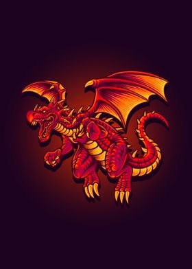 flying red dragon