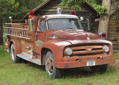 Vintage fire engine