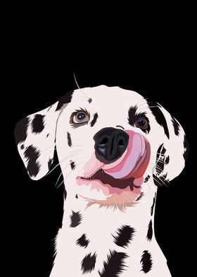 Dalmatian tongue out