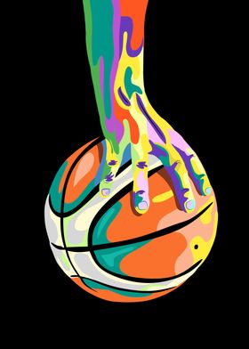 Basketball in pop art