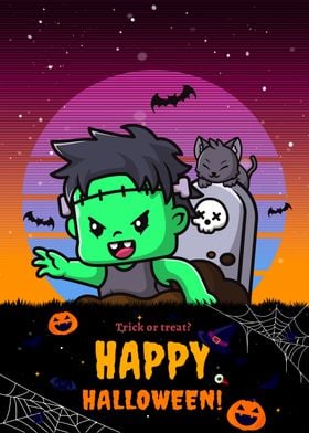 Funny Zombie Halloween