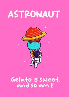 Astronaut cute text art