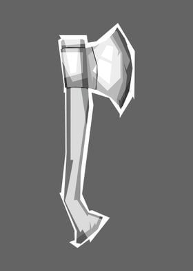 Wooden Axe Grayscale Art