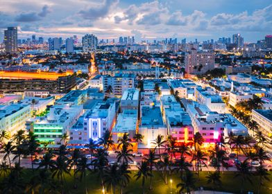 Ocean drive and skyline