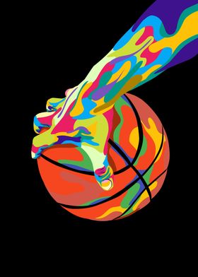 basketball in pop art