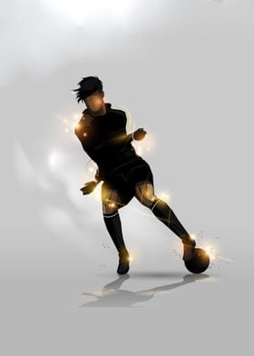 Soccer player dribbling