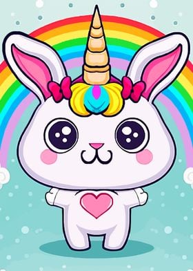 Funny unicorn cute bunny