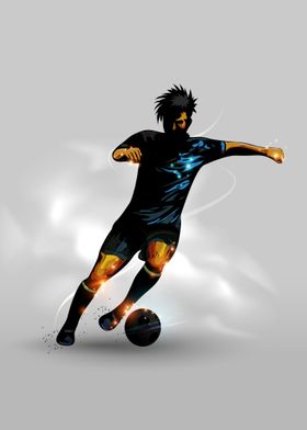 Abstract dribbling soccer 