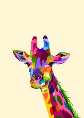 Colorful wildlife mammal