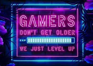 Funny Neon Gaming Gamer