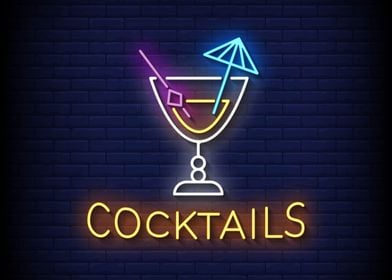 Cocktails Neon Sign