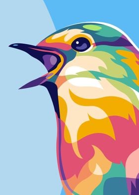 Cute Head Bird Popart WPAP