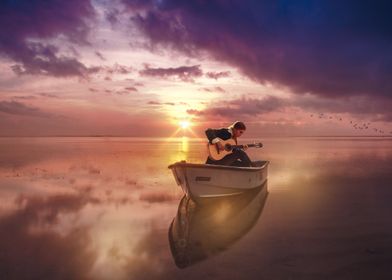 Girl on a Boat