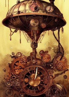 Steampunk Clock machine