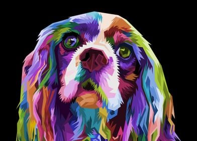 Colorful cocker spaniel