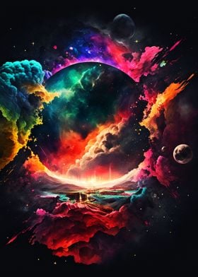 Colorful universe paint