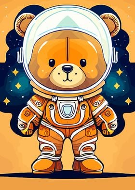 Teddy bear astronaut space