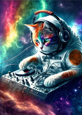 Astronaut Cat DJ