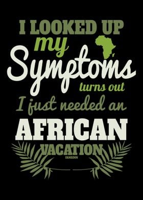 I have to go to Africa