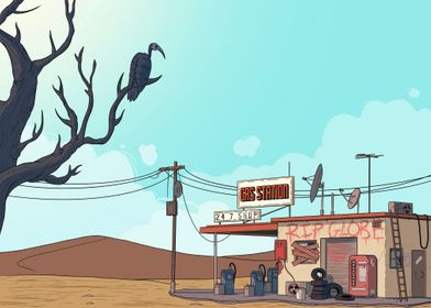 Wasteland Gas Station