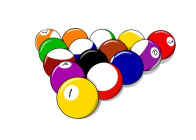 8 balls billiard 