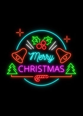 mery christmas neon