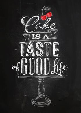 Taste of good life chalk