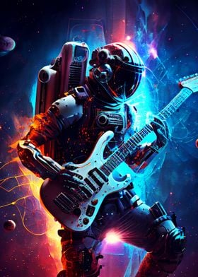 Astronaut Guitar art