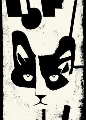 Panda Cat Portrait