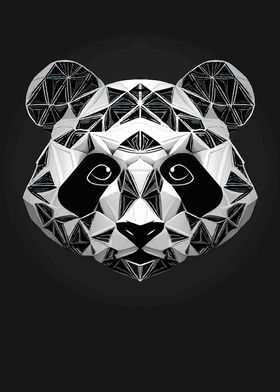 Geometric animal Panda