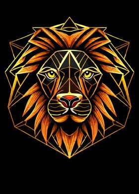 Geometric animal Lion