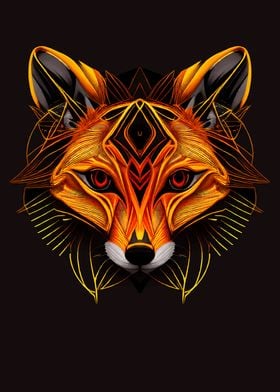 Geometric animal Red Fox