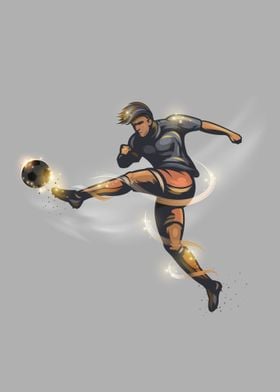 Soccer player power shot