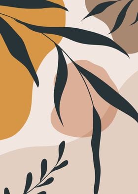 Boho minimal tropical leaf