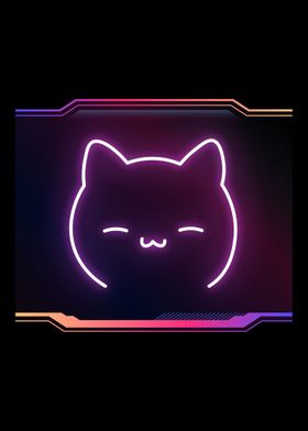 Cute Neon Cat