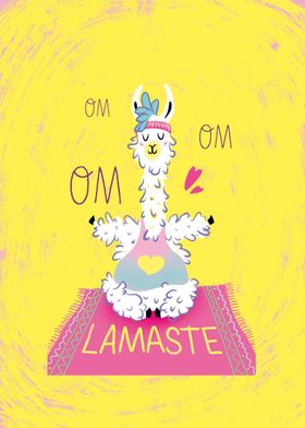 Lama doing Yoga