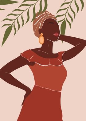 Trendy African woman decor