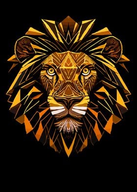 Geometric animal Lion