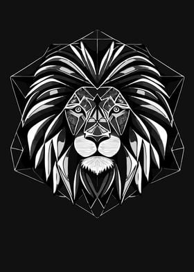 Geometric animal Lion