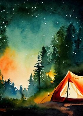 Stargazing and camping