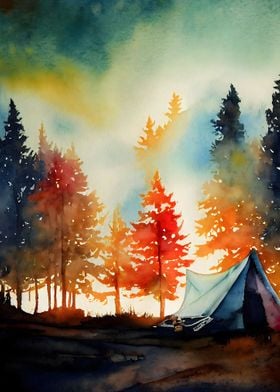 Autumn atmosphere camping