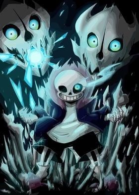 Sans - Fight Poster for Sale by MoonRushers
