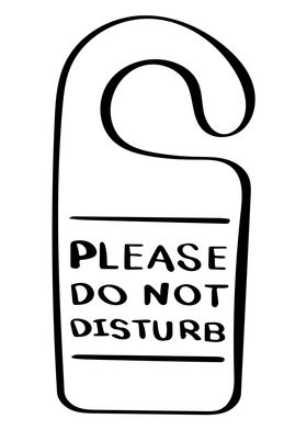 Do not disturb Line Art